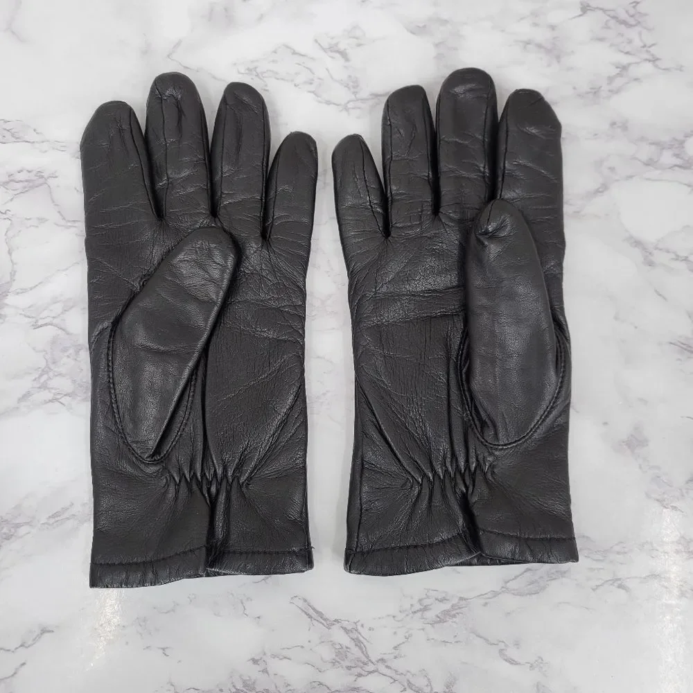 Preston & York Black Leather Driving Gloves
